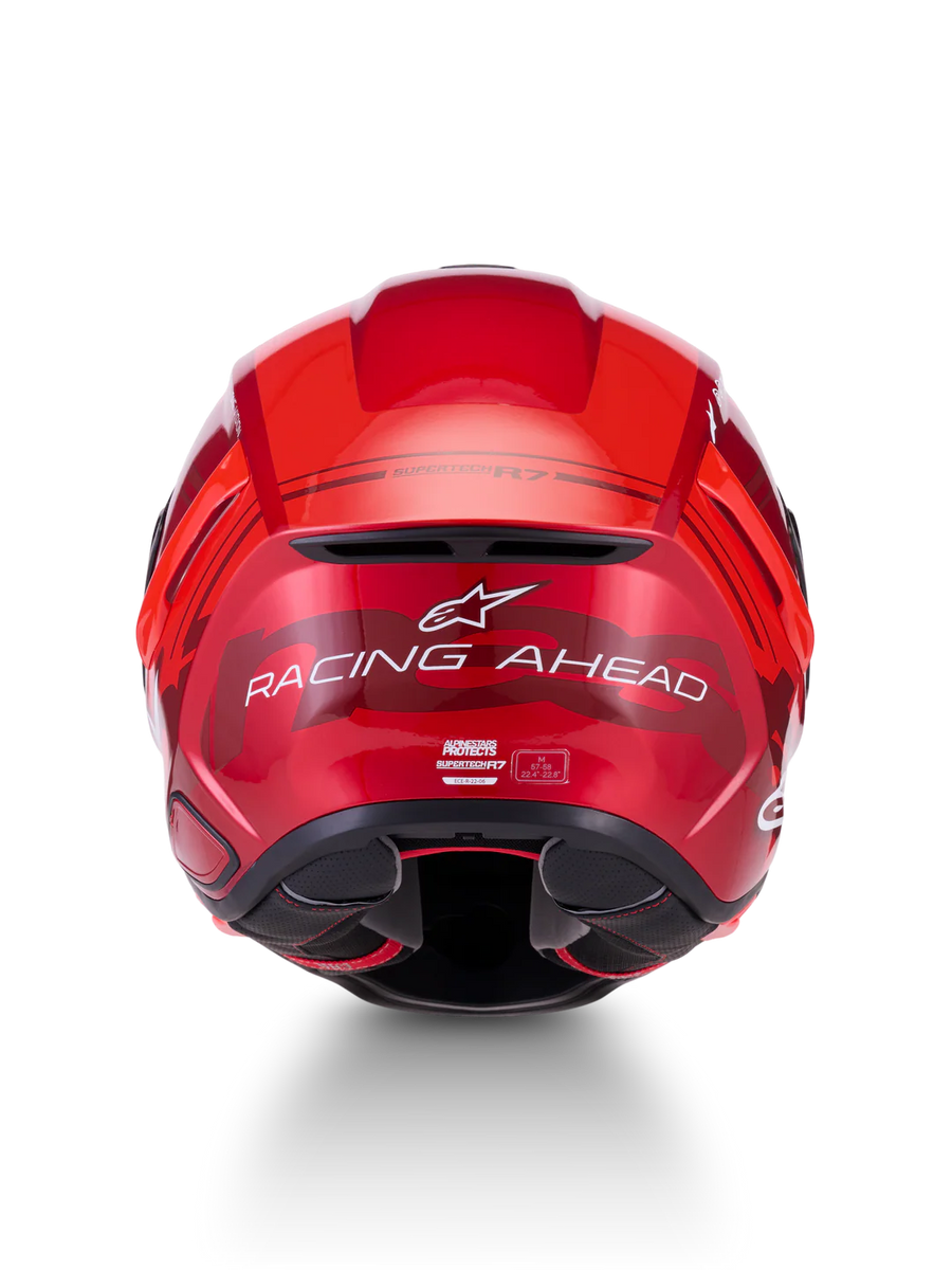 Alpinestars S-R7 A-Core Helmet ECE06/DOT - Red/White Glossy – Pit