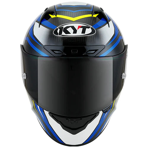 KYT NZ-Race Carbon Stride Blue/White – Pit Lane Moto