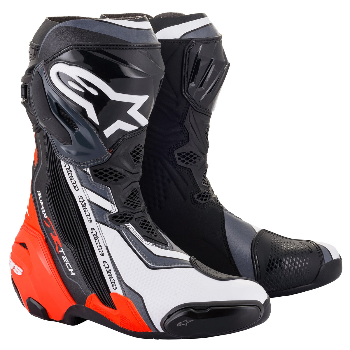 Alpinestars Supertech R Boots Black/Red Fluo/White/Gray