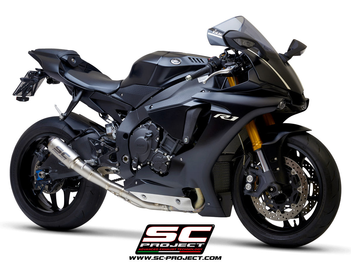パーツ SC PROJECT CR-T YZFR1 SC-Project CR-T EXHAUST - 3/4 System for 2015+ Yamaha R1 – Pit