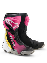 Load image into Gallery viewer, Alpinestars Supertech R Boots - Black/Magenta/White/Yellow Fluo