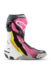 Load image into Gallery viewer, Alpinestars Supertech R Boots - Black/Magenta/White/Yellow Fluo