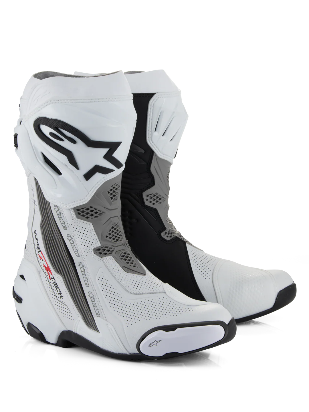 Alpinestars Supertech R Vented Boots - White/Mid Gray/Black – Pit