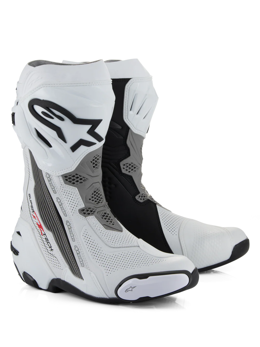 Alpinestars Supertech R Vented Boots - White/Mid Gray/Black – Pit