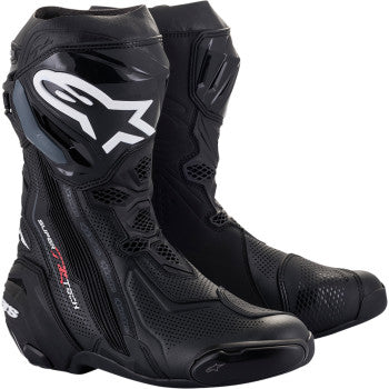 Alpinestars Supertech R Vented Boots - Black - US 8 / EU 42 NEW - OPEN BOX