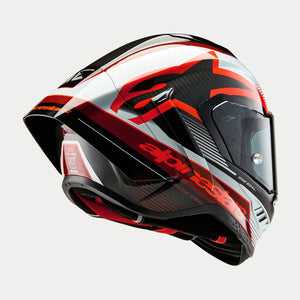 Alpinestars Supertech R10 Helmet - Team - Black/Carbon Red/Gloss White