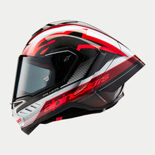 Load image into Gallery viewer, Alpinestars Supertech R10 Helmet - Team - Black/Carbon Red/Gloss White