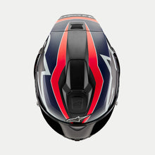 Load image into Gallery viewer, Alpinestars Supertech R10 Helmet - Team - Matte Black/Carbon Red Fluo/Blue