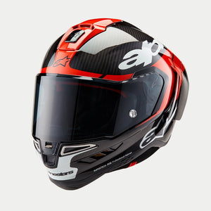 Alpinestars Supertech R10 Helmet - Element - Carbon/Red/White