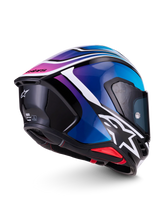 Load image into Gallery viewer, Alpinestars S-R7 Zeal Helmet ECE06/DOT - Black/Blue/Pink Fluo/White Glossy