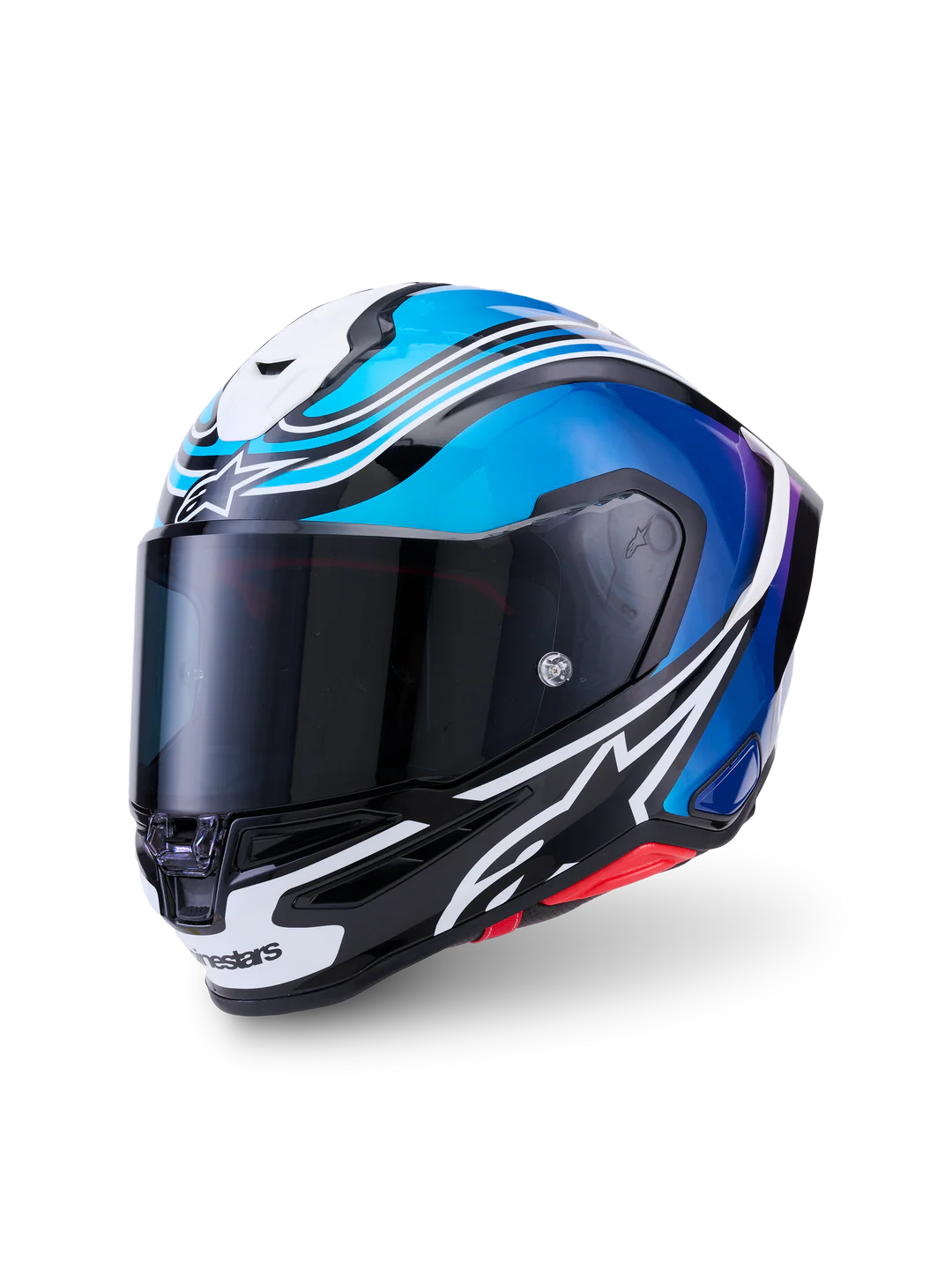 Alpinestars S-R7 Zeal Helmet ECE06/DOT - Black/Blue/Pink Fluo