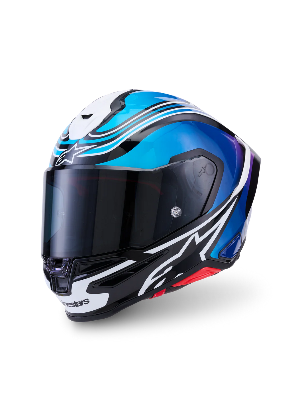 Alpinestars S-R7 Zeal Helmet ECE06/DOT - Black/Blue/Pink Fluo
