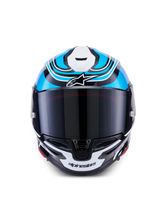 Load image into Gallery viewer, Alpinestars S-R7 Zeal Helmet ECE06/DOT - Black/Blue/Pink Fluo/White Glossy