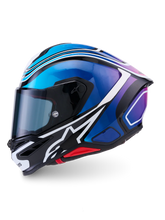 Load image into Gallery viewer, Alpinestars S-R7 Zeal Helmet ECE06/DOT - Black/Blue/Pink Fluo/White Glossy