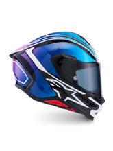 Load image into Gallery viewer, Alpinestars S-R7 Zeal Helmet ECE06/DOT - Black/Blue/Pink Fluo/White Glossy