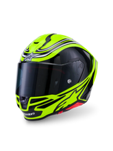Load image into Gallery viewer, Alpinestars S-R7 Zeal Helmet ECE06/DOT - Yellow Fluo/Black/White Glossy
