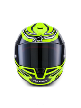 Load image into Gallery viewer, Alpinestars S-R7 Zeal Helmet ECE06/DOT - Yellow Fluo/Black/White Glossy