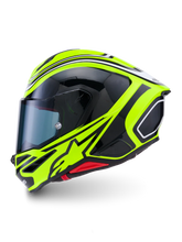 Load image into Gallery viewer, Alpinestars S-R7 Zeal Helmet ECE06/DOT - Yellow Fluo/Black/White Glossy