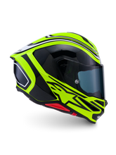 Load image into Gallery viewer, Alpinestars S-R7 Zeal Helmet ECE06/DOT - Yellow Fluo/Black/White Glossy
