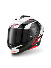 Load image into Gallery viewer, Alpinestars S-R7 A-Core Helmet ECE06/DOT - Black/White/Red Glossy