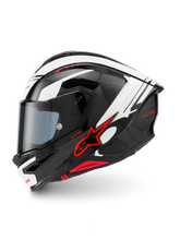 Load image into Gallery viewer, Alpinestars S-R7 A-Core Helmet ECE06/DOT - Black/White/Red Glossy