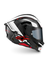 Load image into Gallery viewer, Alpinestars S-R7 A-Core Helmet ECE06/DOT - Black/White/Red Glossy