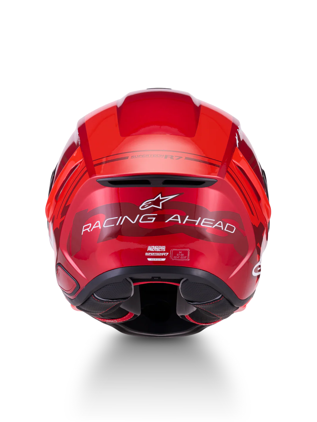Alpinestars S-R7 A-Core Helmet ECE06/DOT - Red/White Glossy – Pit