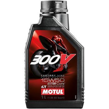 Motul 300V Factory Line Road Racing Synthetic 4T Engine Oil 15W-50 1L