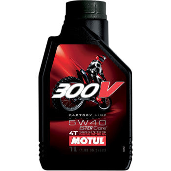 Motul 300V Factory Line Road Racing Synthetic 4T Engine Oil 5W-40 1L
