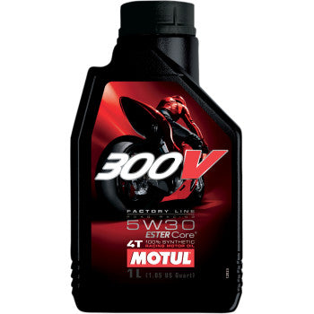 Motul 300V Factory Line Road Racing Synthetic 4T Engine Oil 5W-30 1L