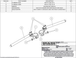 Graves Motorsports 45mm Riser Clip-on - 2023 Kawasaki ZX-4RR