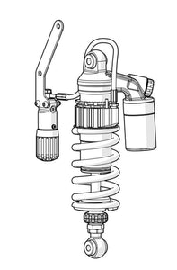 Ohlins STX 46 Rear Shock - 23+ Kawasaki ZX-4RR - KA250