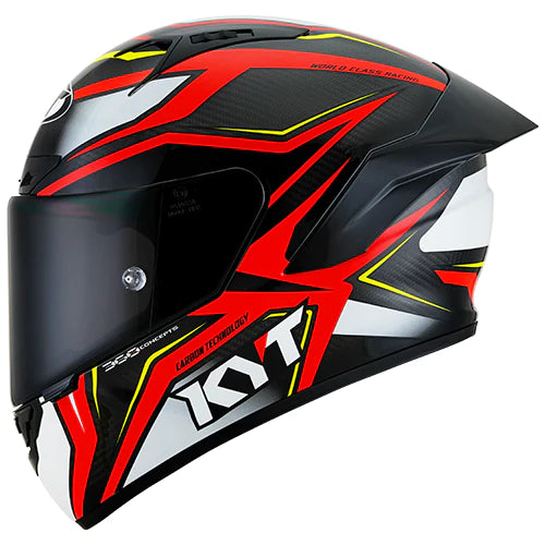 KYT NZ-Race Carbon Stride Red/White – Pit Lane Moto