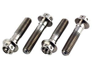 PLM Titanium Race Drilled Hex Front Pinch Bolts M8X35