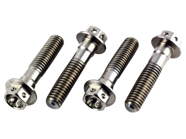 PLM Titanium Race Drilled Hex Front Pinch Bolts M8X35