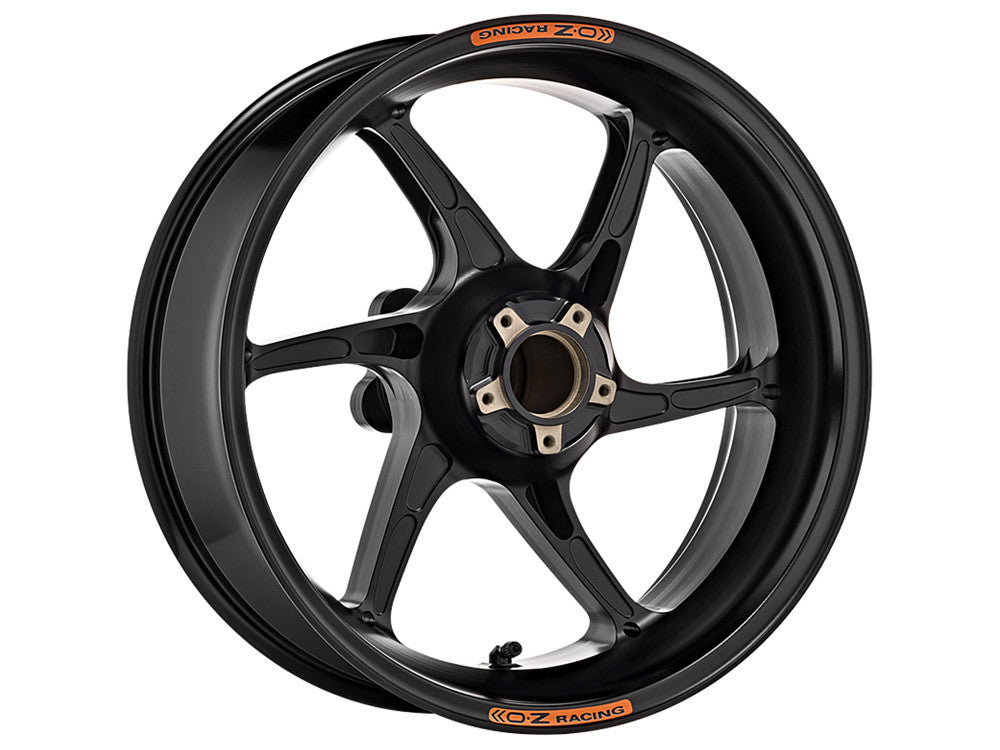 OZ Racing - Cattiva Magnesium 6 Spoke Rear Wheel - Matte Black - Aprilia - C6095AP60X5M