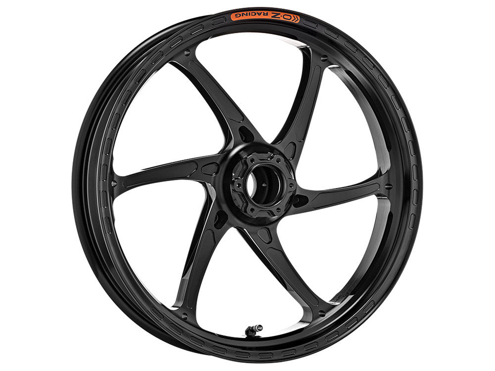 OZ Racing - GASS Aluminum 6 Spoke Front Wheel - Gloss Black - Aprilia - H3065AP3501N
