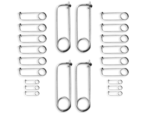 Moto-D Racing Safety Pins Assorted (25/Pack)