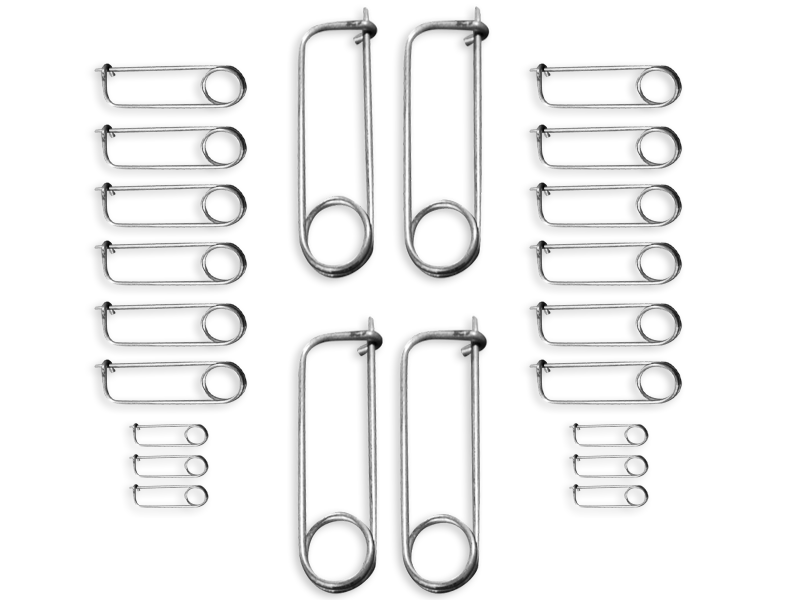 Moto-D Racing Safety Pins Assorted (25/Pack)
