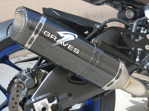 Graves Motorsports 2015+ Yamaha R1 Carbon Fiber Cat Eliminator Exhaust System