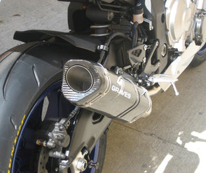 Graves Motorsports 2015+ Yamaha R1 Carbon Fiber Cat Eliminator Exhaust System