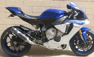 Graves Motorsports 2015+ Yamaha R1 Carbon Fiber Cat Eliminator Exhaust System