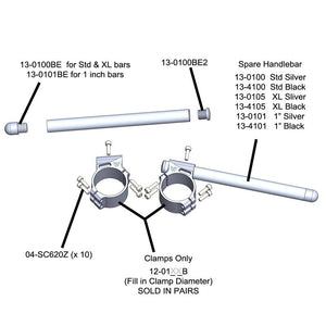 Woodcraft 2015+ Yamaha R1 50MM 3 Piece Split Clip-on Assembly