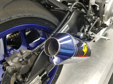 Load image into Gallery viewer, Graves Motorsports 2015+ Yamaha R1 Titanium ElectricK BLUE Cat Eliminator Exhaust Valve Type-R