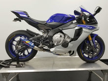 Load image into Gallery viewer, Graves Motorsports 2015+ Yamaha R1 Titanium ElectricK BLUE Cat Eliminator Exhaust Valve Type-R