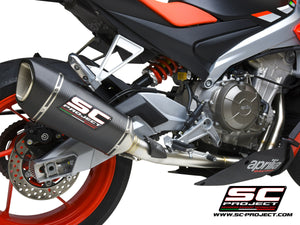 SC Project SC1 R Stainless Steel Full Exhaust for Aprilia RS 660 Pit Lane Moto