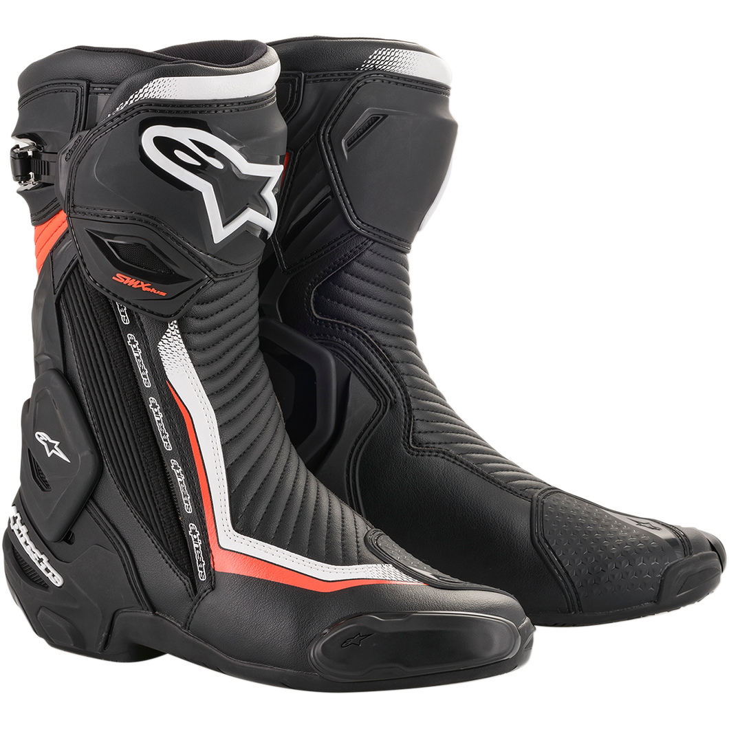 Alpinestars SMX Plus V2 Boot - Black/White/Red Fluorescent