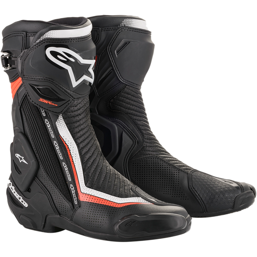 Alpinestars SMX Plus V2 Vented Boots - Black/White/Red