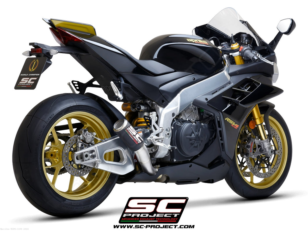 SC-Project CR-T EXHAUST (Low Mount) 2021+ Aprilia RSV4 / Tuono V4