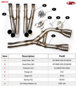 M4 Header Kit for 2020+ BMW S1000RR (2019 EURO)